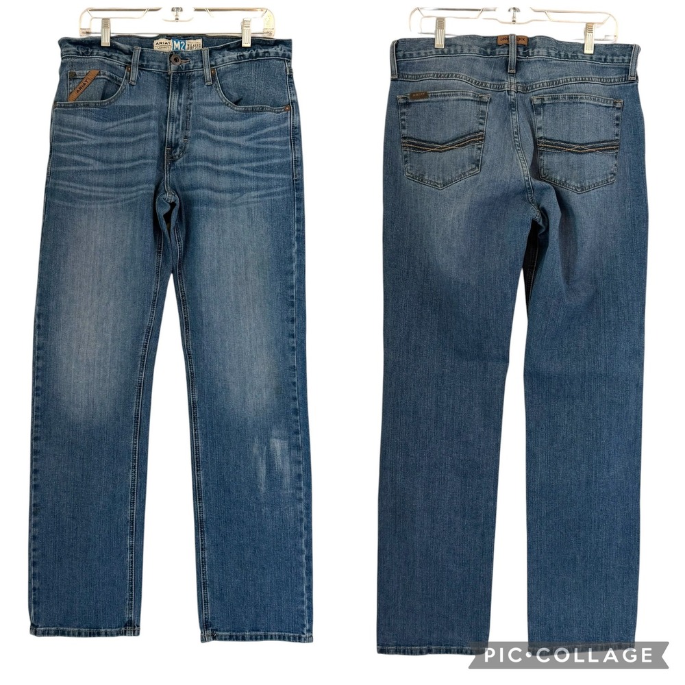 Ariat M2 Relaxed Boot Cut Jeans Mens 32x34 Medium Wash Denim Legacy 10022783